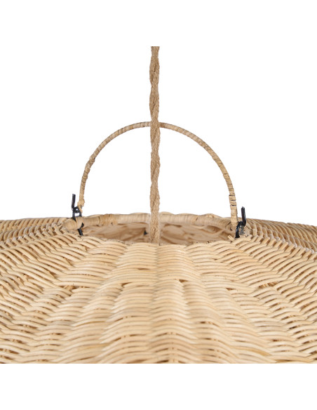 Abat-jour suspension en rotin naturel 110 x 110 x 47 cm The Wave