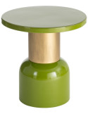 Table d’appoint ronde en métal vert et doré 51 x 51 x 52 cm Sueca