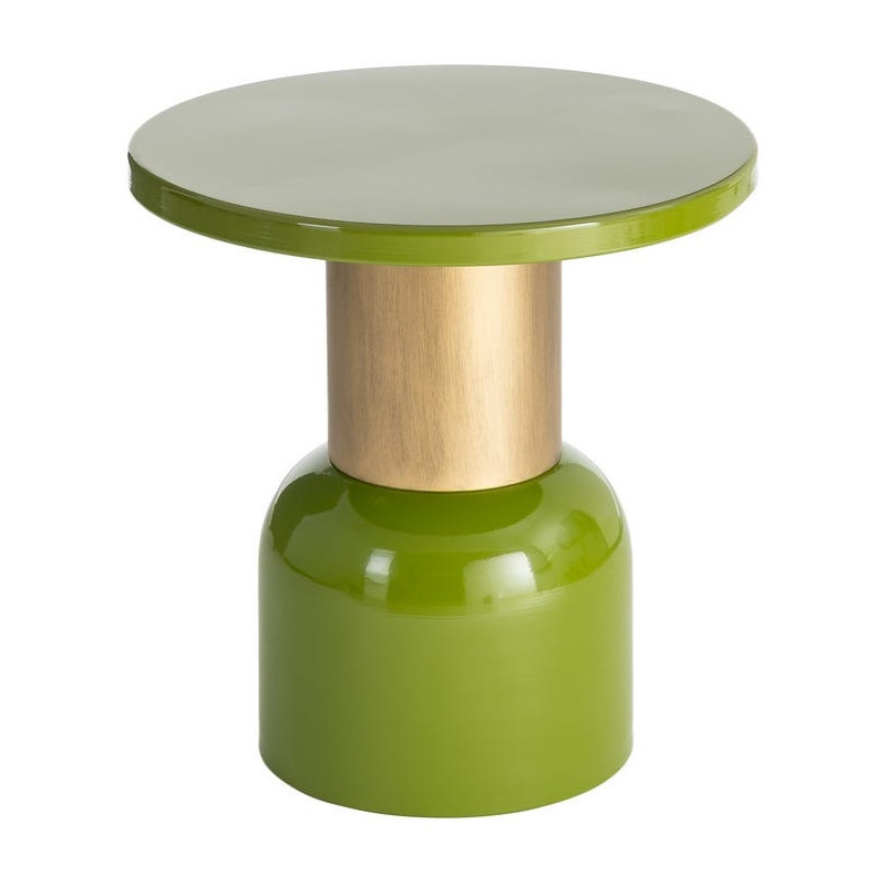 Table d’appoint ronde en métal vert...