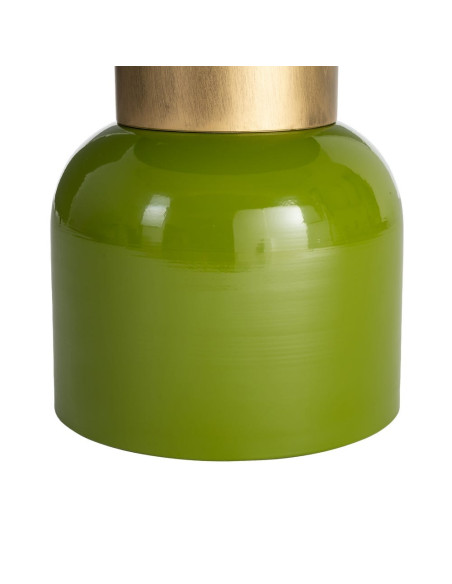Table d’appoint ronde en métal vert et doré 51 x 51 x 52 cm Sueca