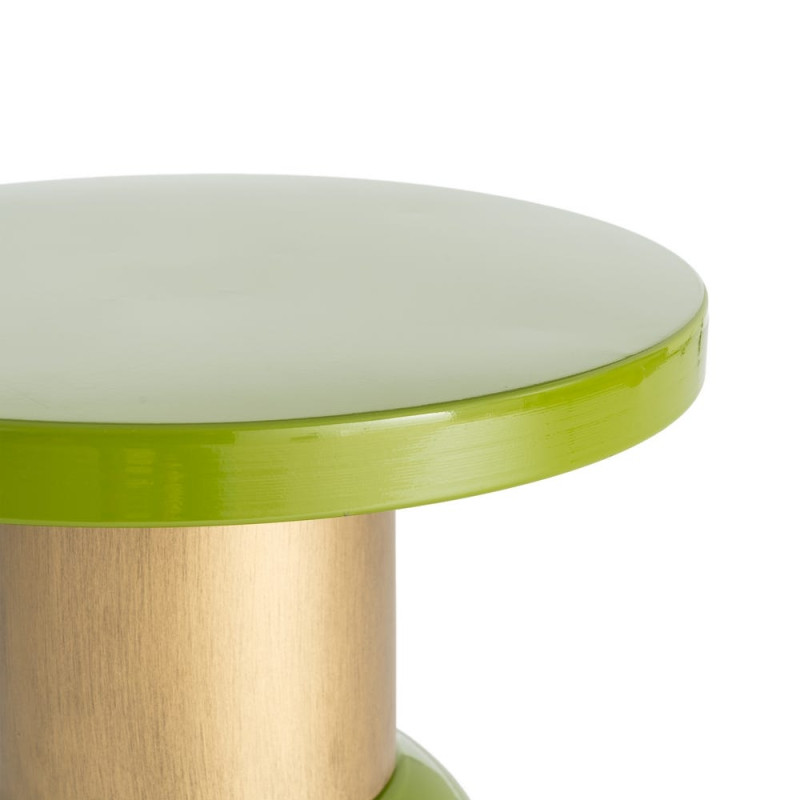 Table d’appoint ronde en métal vert...