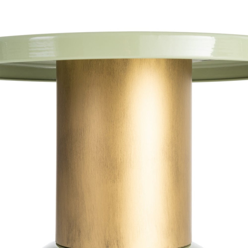 Table d’appoint ronde en métal vert...