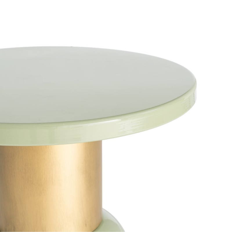 Table d’appoint ronde en métal vert...