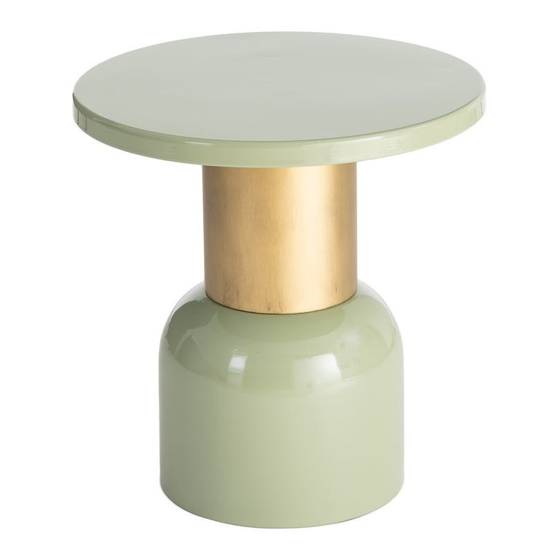 Table d’appoint ronde en métal vert...
