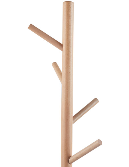 Porte-manteau sur pied en hêtre et métal blanc 37 x 57 x 172 cm Viola