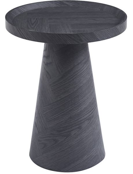 Table d’appoint ronde en MDF finition gris foncé 45 x 45...