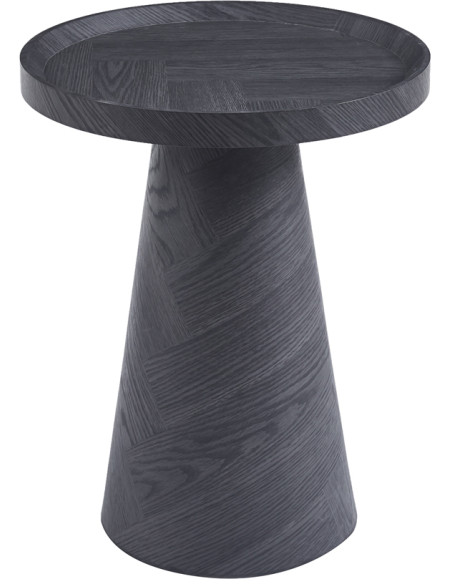 Table d’appoint ronde en MDF finition gris foncé 45 x 45 x 61 cm Manus