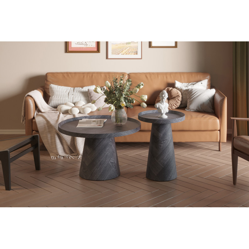Table d’appoint ronde en MDF finition...