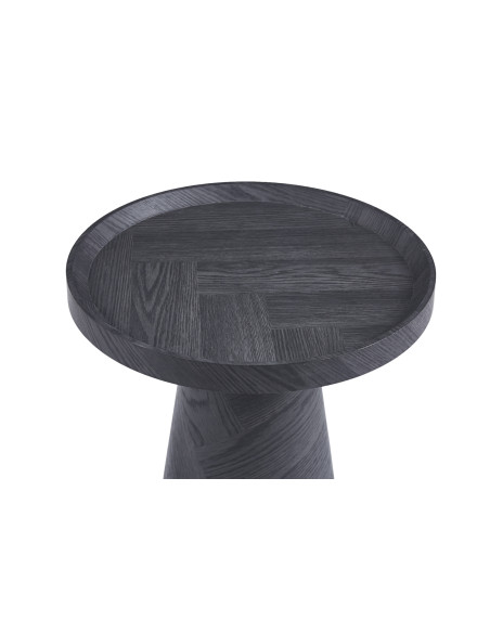 Table d’appoint ronde en MDF finition gris foncé 45 x 45 x 61 cm Manus