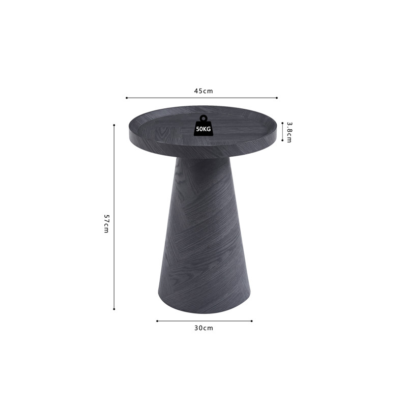 Table d’appoint ronde en MDF finition...