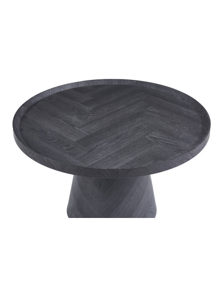 Table basse ronde en MDF finition gris foncé 80 x 80 x 47 cm Manus