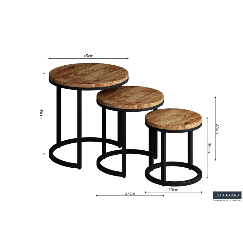 Tables basses gigognes rondes en...