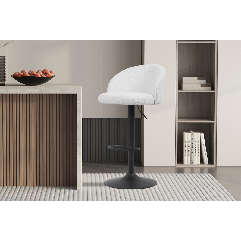 Tabouret de bar réglable en tissu...