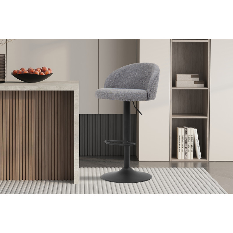Tabouret de bar réglable en tissu...