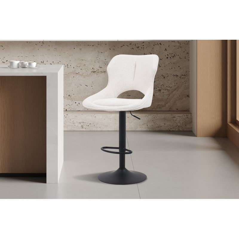 Tabouret de bar réglable en tissu...