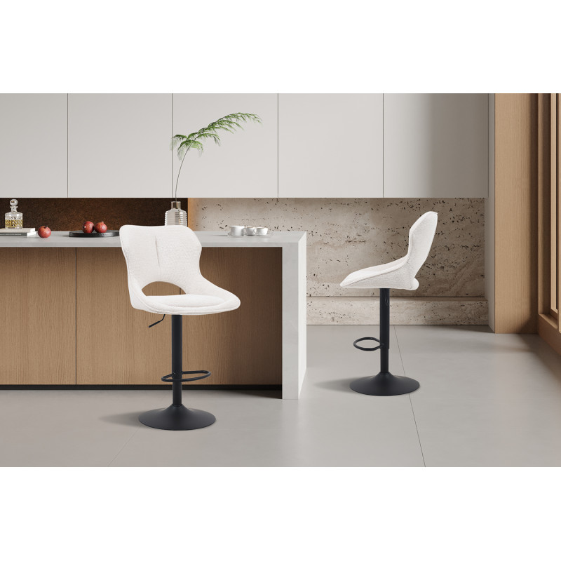 Tabouret de bar réglable en tissu...