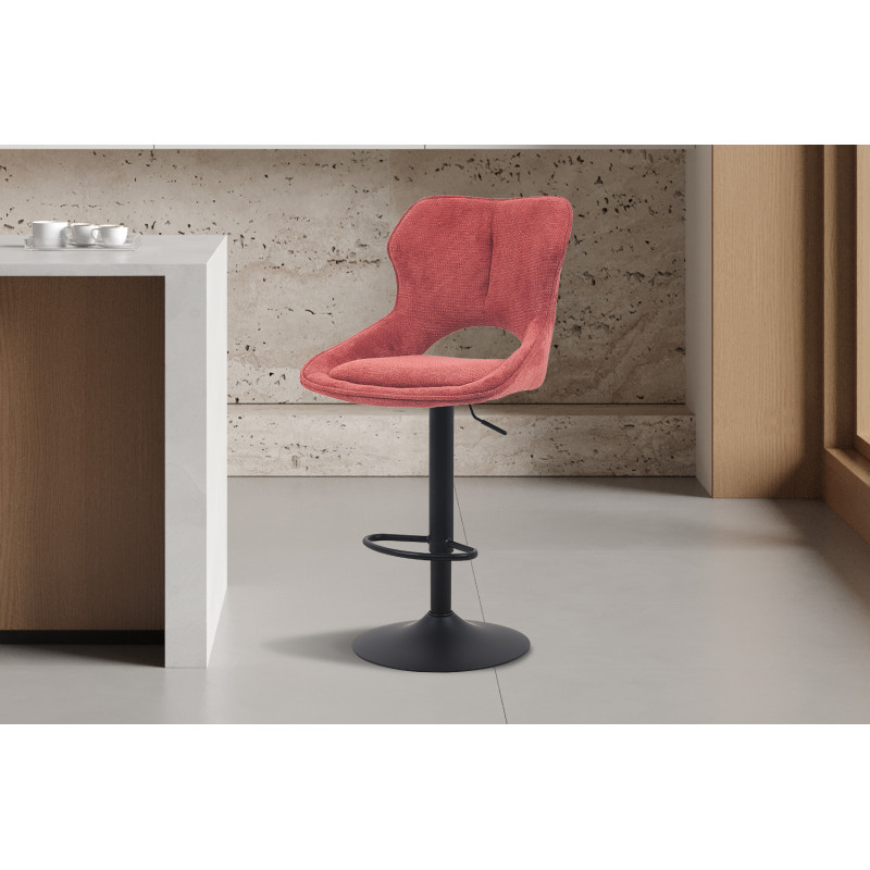 Tabouret de bar réglable en tissu...