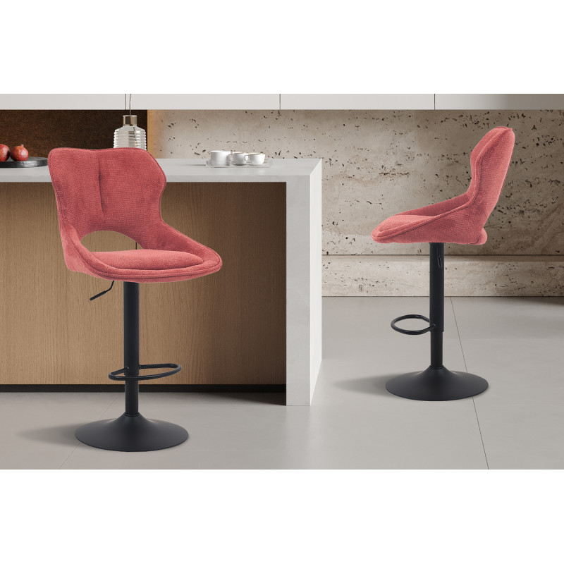Tabouret de bar réglable en tissu...
