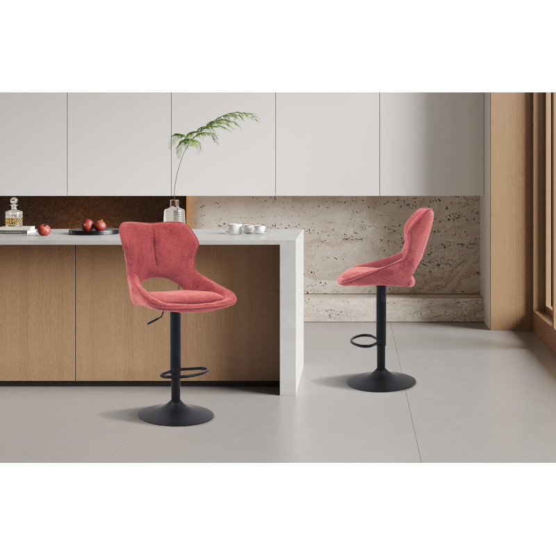Tabouret de bar réglable en tissu...