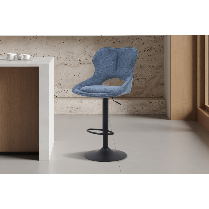 Tabouret de bar réglable en tissu...