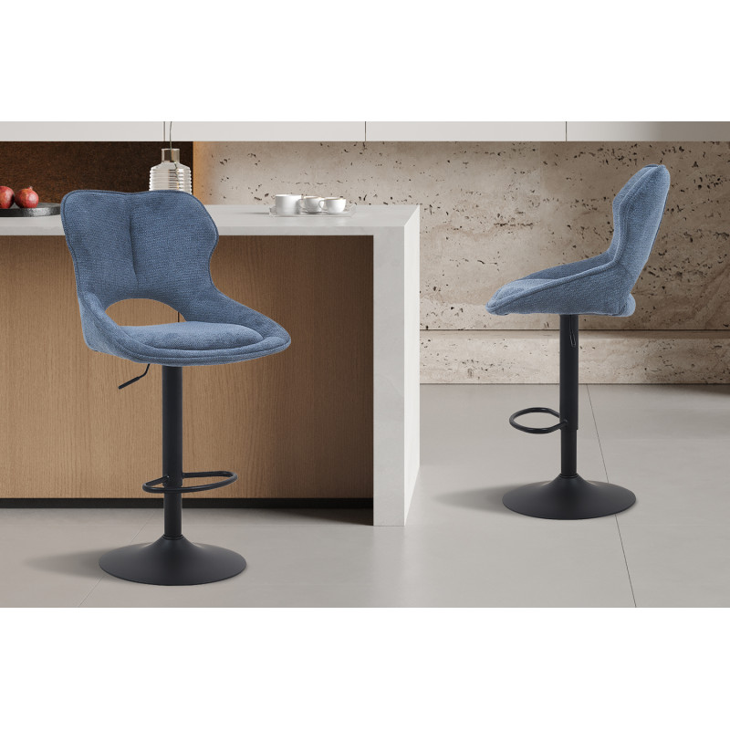 Tabouret de bar réglable en tissu...