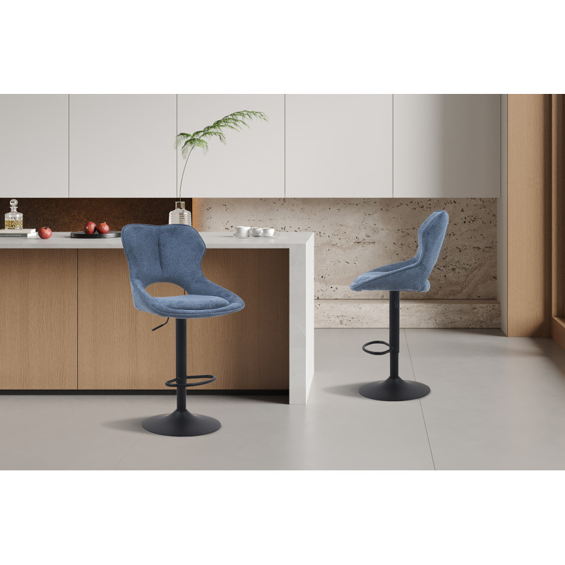 Tabouret de bar réglable en tissu...