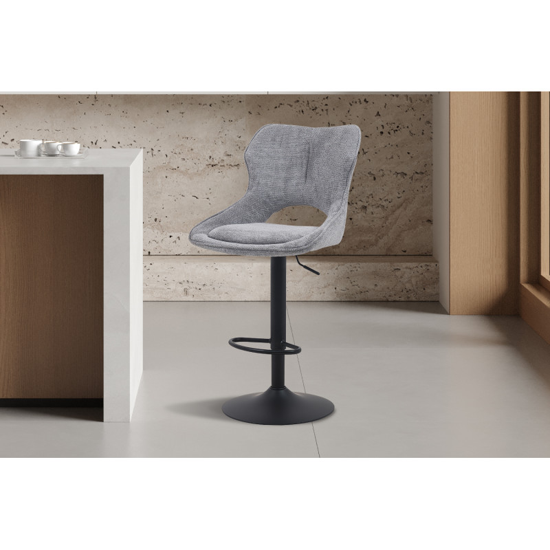 Tabouret de bar réglable en tissu...