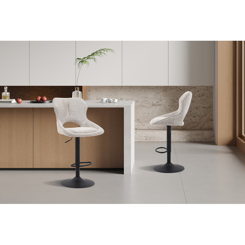 Tabouret de bar réglable en tissu...