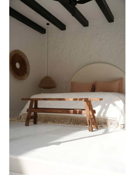 Banc en teck naturel 150 x 22 x 50 cm The Beauteous