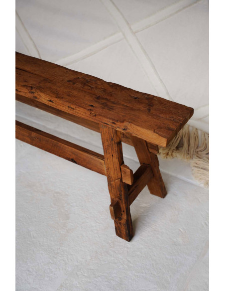 Banc en teck naturel 150 x 22 x 50 cm The Beauteous