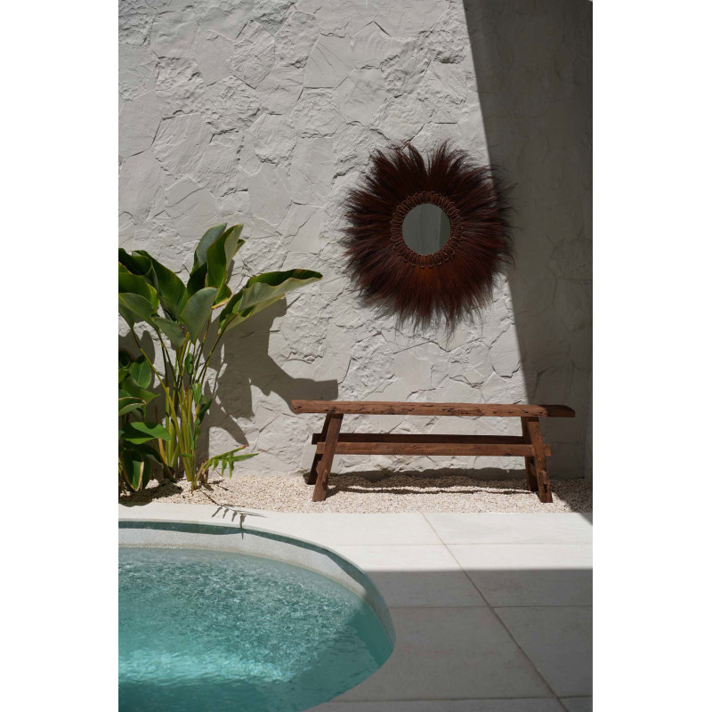 Banc en teck naturel 150 x 22 x 50 cm...