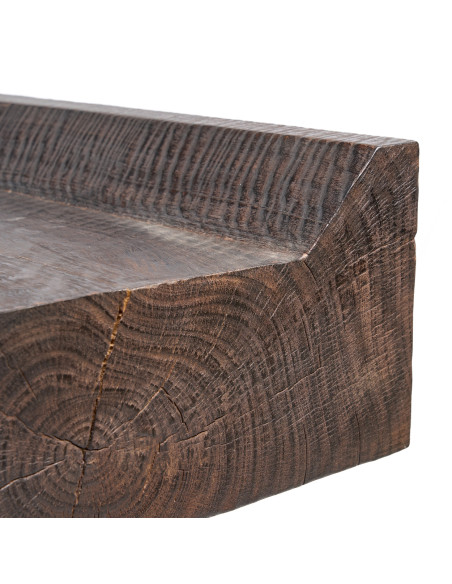 Banc en bois massif finition noyer foncé 200 x 40 x 50 cm The Center Piece
