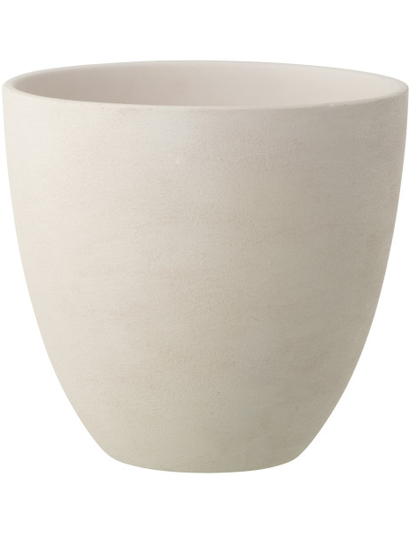 Grand cache-pot rond en céramique blanche 30,5 x 30,5 x...