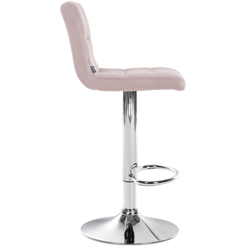 Tabouret de bar réglable en Velours...