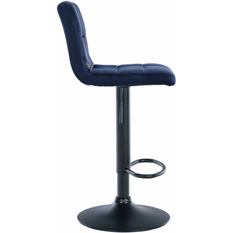 Tabouret de bar réglable en Velours...