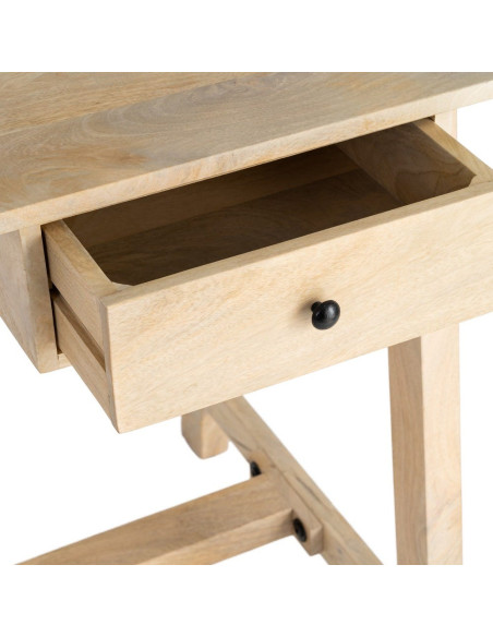 Bureau secrétaire en bois de manguier finition teck 120 x 60 x 77 cm Teka