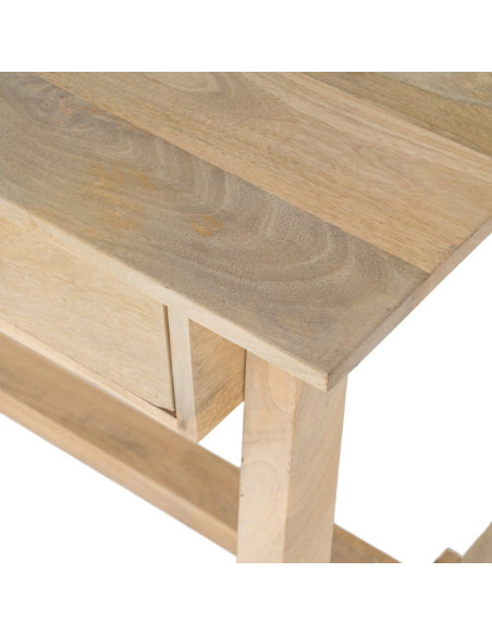 Bureau secrétaire en bois de manguier finition teck 120 x 60 x 77 cm Teka