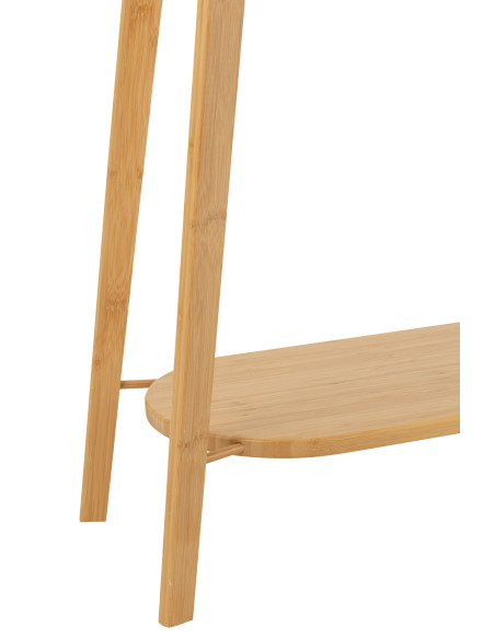Console d’entrée en bambou naturel avec tablette 100 x 35 x 80 cm Aiko