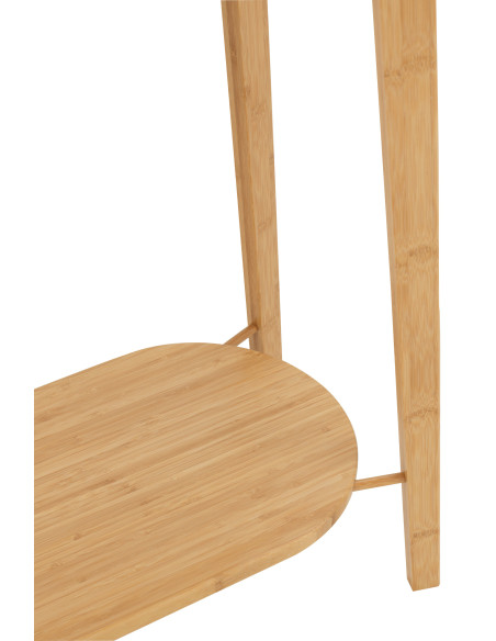 Console d’entrée en bambou naturel avec tablette 100 x 35 x 80 cm Aiko