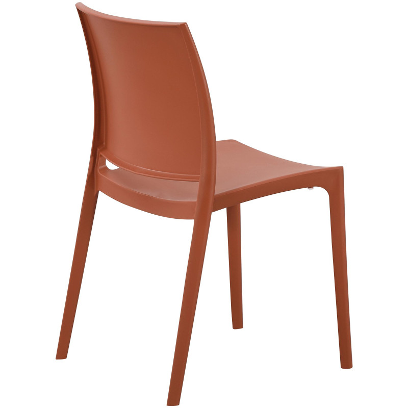 Chaise de jardin empilable terracotta...