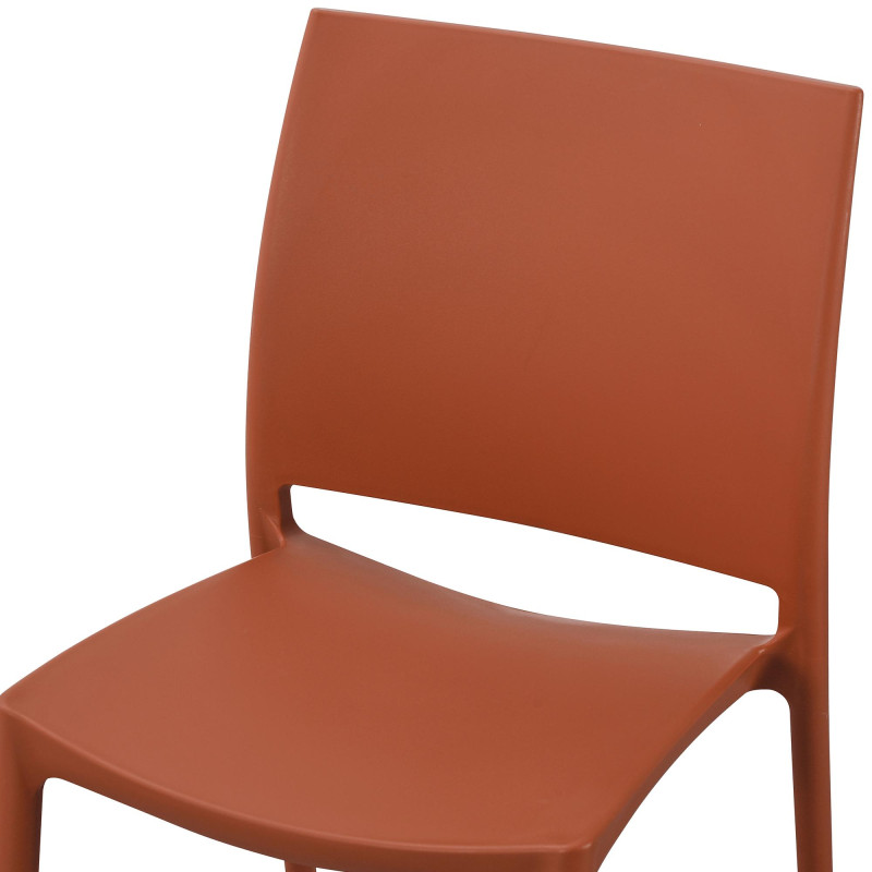 Chaise de jardin empilable terracotta...