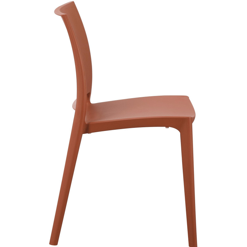 Chaise de jardin empilable terracotta...