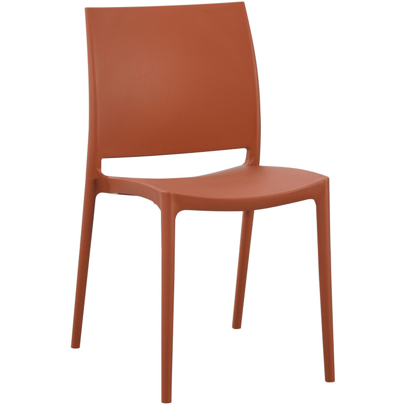 Chaise de jardin empilable terracotta...