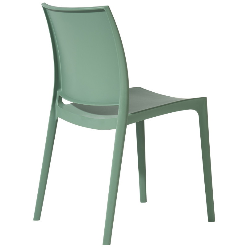 Chaise de jardin empilable vert olive...