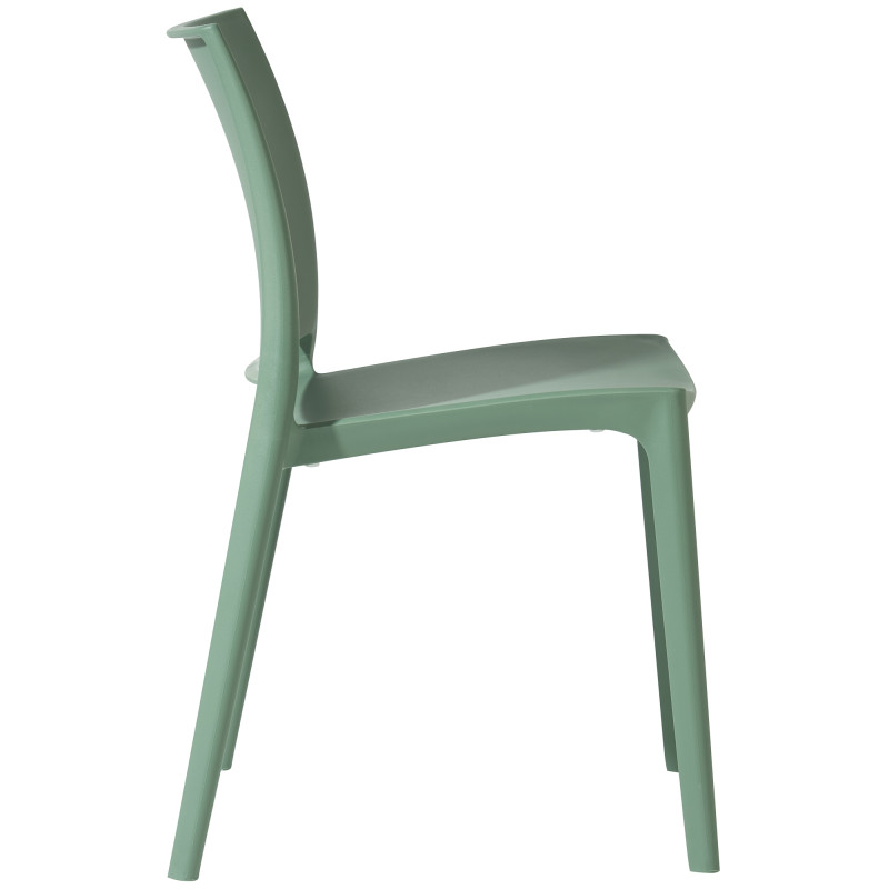 Chaise de jardin empilable vert olive...