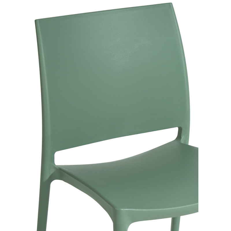 Chaise de jardin empilable vert olive...