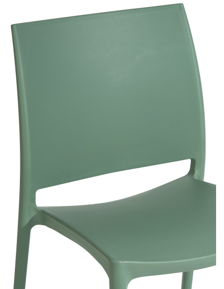Chaise de jardin empilable vert olive en polypropylène 42 x 49 x 81 cm Basli
