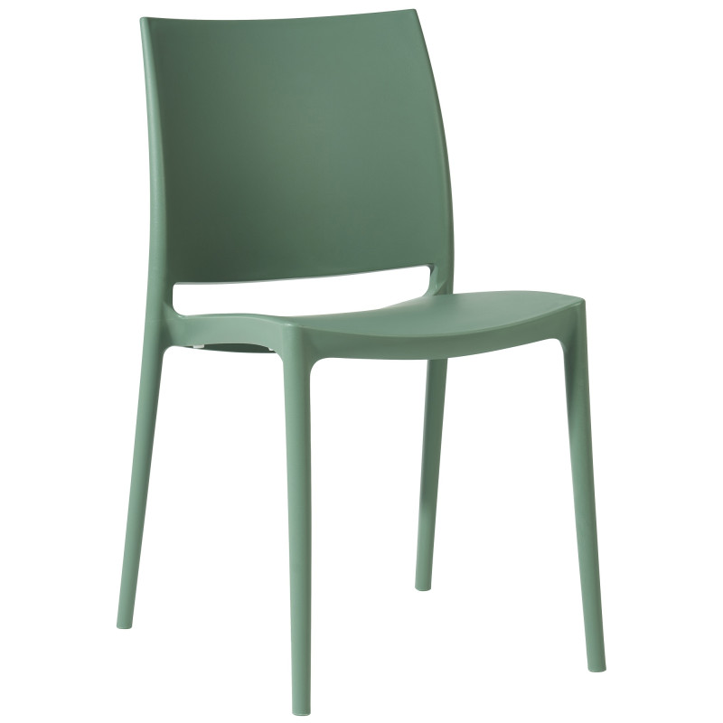 Chaise de jardin empilable vert olive...