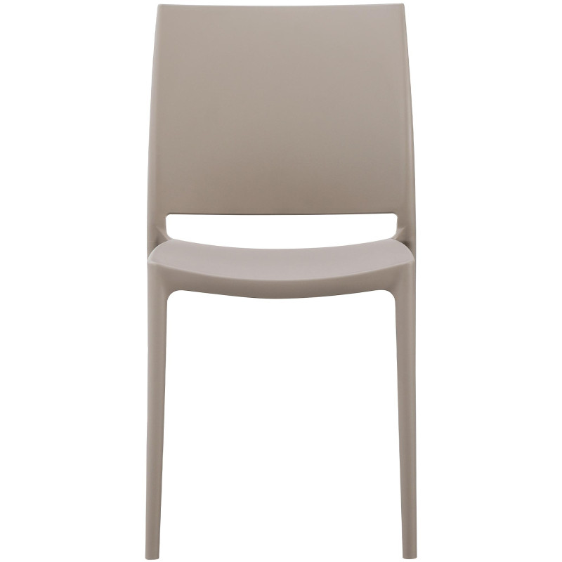 Chaise de jardin empilable taupe en...