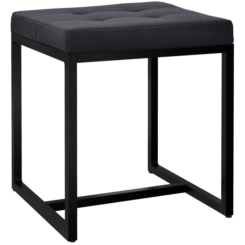 Tabouret d’appoint noir en polyester...